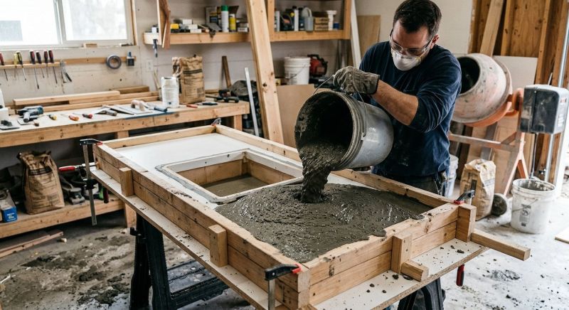 Cement Countertop Pouring in Santa Rosa, CA