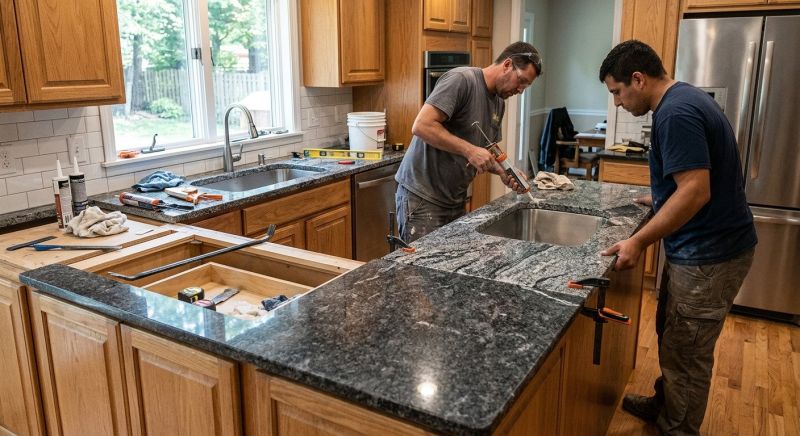 Granite Slab Installation in Sacramento, CA